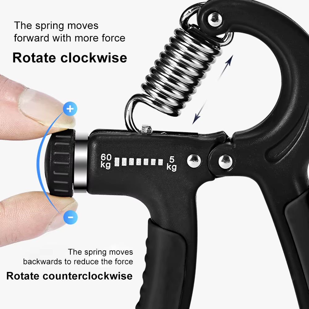 Adjustable Hand Grip Strengthener for Finger Rehabilitation and Strength Training (5-60KG) - Unisex Fitness Tool