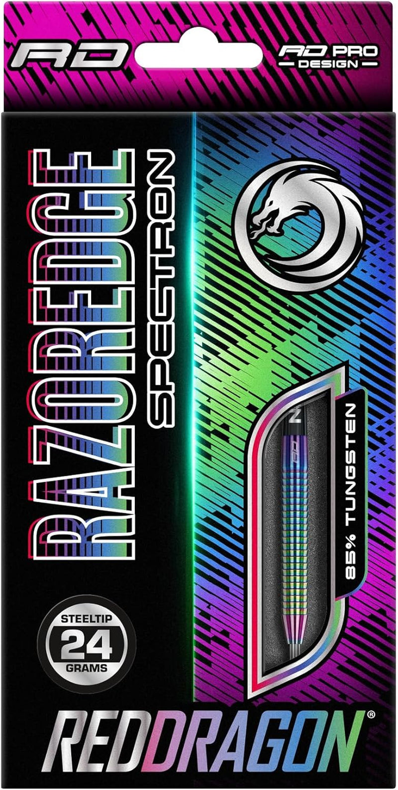 Razor Edge Spectron - Tungsten Professional Steel Darts Set with Flights and Shafts - Available in 20G, 22G, 23G, 24G, 26G