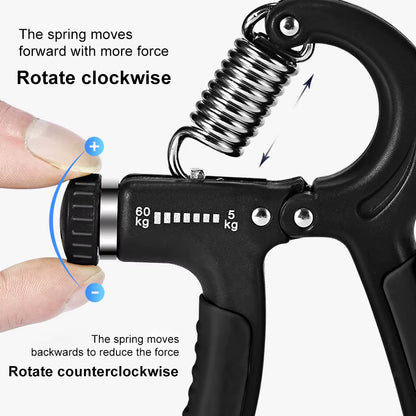 Adjustable Hand Grip Strengthener for Finger Rehabilitation and Strength Training (5-60KG) - Unisex Fitness Tool