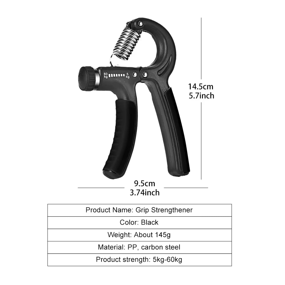 Adjustable Hand Grip Strengthener for Finger Rehabilitation and Strength Training (5-60KG) - Unisex Fitness Tool
